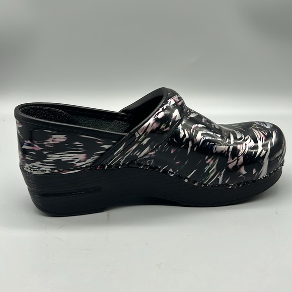 Dansko professional patent dress clogs metallic waves women's - Picture 6 of 10